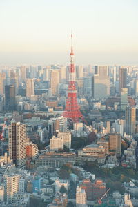 Aerial view of buildings in city