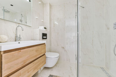 Interior of modern bathroom