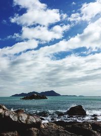 Scenic view of sea against sky