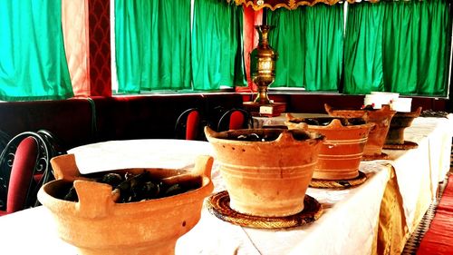 Close-up of food on table