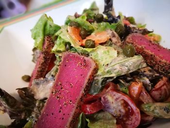 Close-up of food in plate