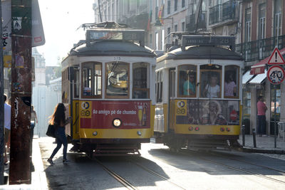 View of street in city