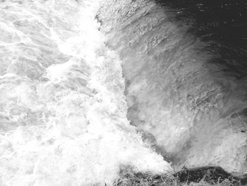 Full frame shot of waterfall in sea