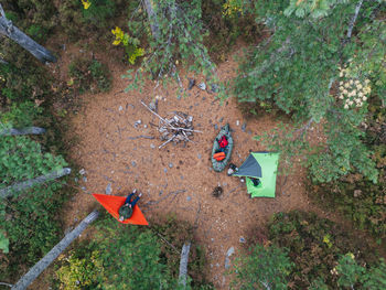 high angle view