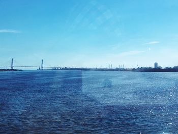 Suspension bridge over sea