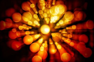 Defocused image of illuminated lights