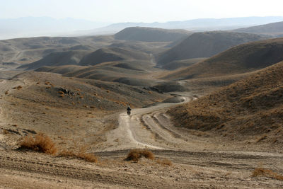 Scenic view of arid landscape