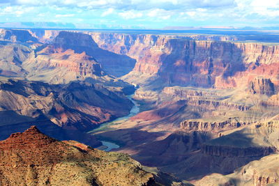 Aerial view of mountain range