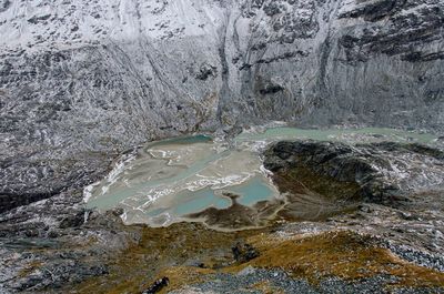 Close-up of water on rock