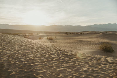 Scenic view of desert against sky