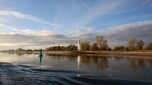 Scenic view of river against sky