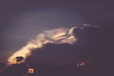 Low angle view of cloudy sky