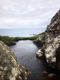 Scenic view of sea against sky