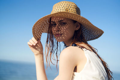 Woman wearing hat