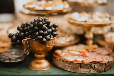 Close-up of dessert in plate on table