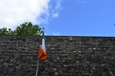 Low angle view of built structure against blue sky