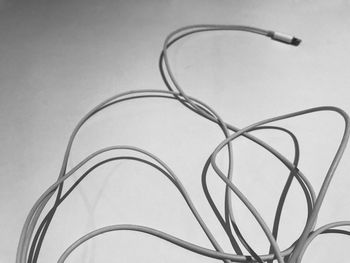 High angle view of electric lamp against white background