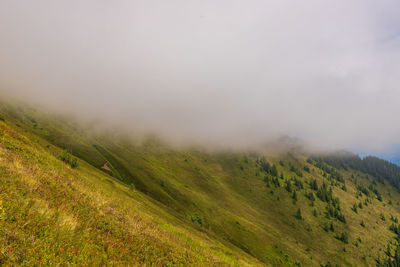 Deep hanging clouds in the alps