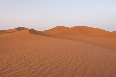 View of sand dunes in a desert