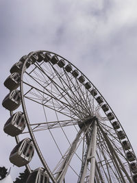 Low angle view of ferris wheel against sky