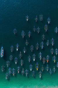 High angle view of crowd