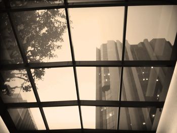 Reflection of building in water
