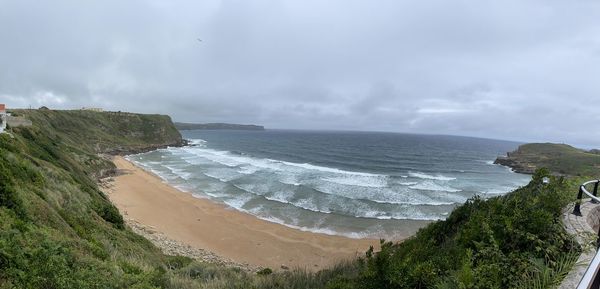 Panoramic view of beach against sky