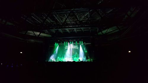 Illuminated stage at concert