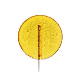 Directly above shot of yellow lemon against white background