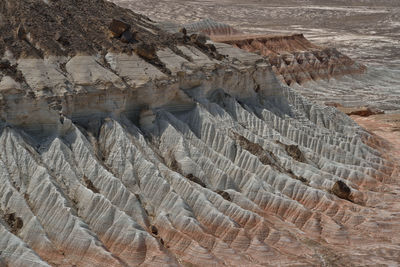 High angle view of rock formations