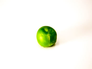 Close-up of green tomatoes against white background