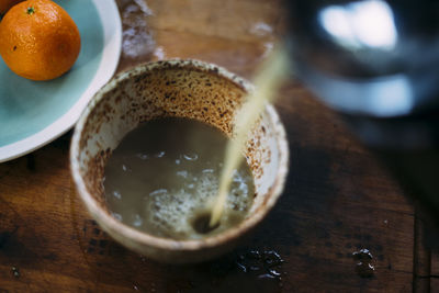 Close-up of drink on table