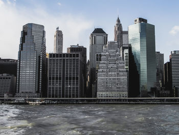 View of skyscrapers in city