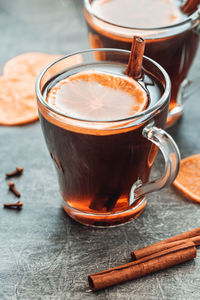 Close-up of drink on table