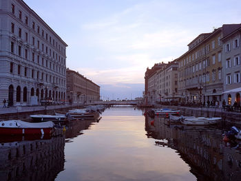 View of canal along buildings