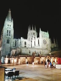 View of church at night