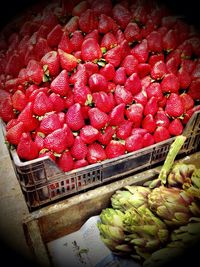 Full frame of strawberries