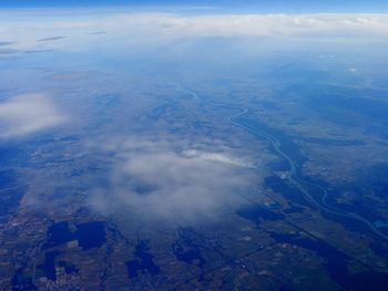 Aerial view of blue sky