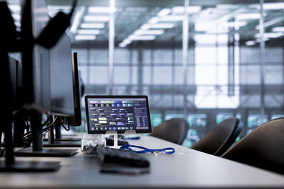 Close-up of computer on table
