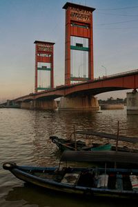 Boats in river