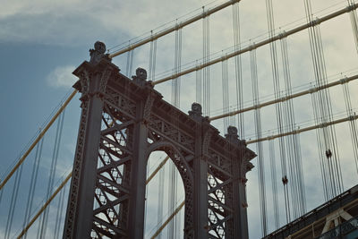 Low angle view of bridge against sky