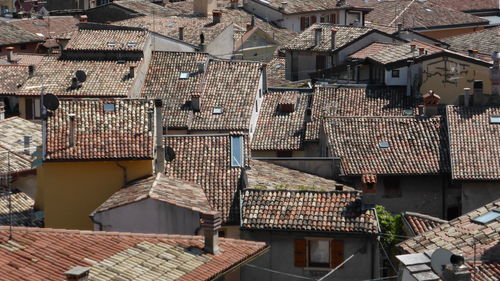 High angle view of houses