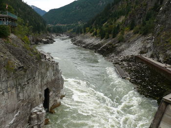 River flowing through rocks