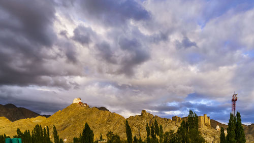 Panoramic view of landscape against cloudy sky