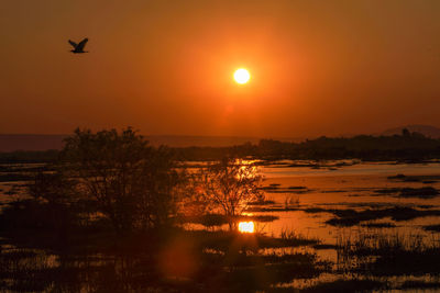 Scenic view of sky during sunset