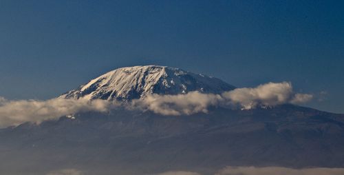 Scenic view of snowcapped mountain against sky