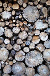 Full frame shot of logs