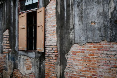 Weathered wall of old building