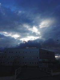 Low angle view of buildings against sky