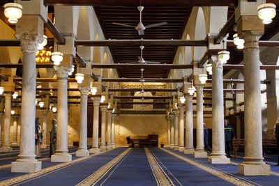 Interior of illuminated cathedral